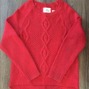 H&M LOGG Red Cable Knit Sweater